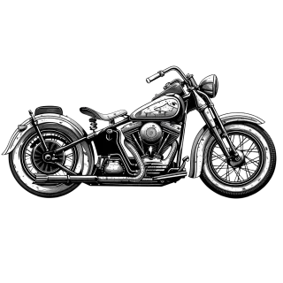 Ai generated Motorcycle Bike Stickdatei