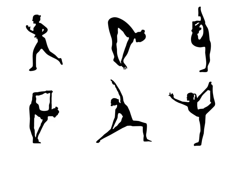 Yoga Pose Silhouette Stickdatei – Sport