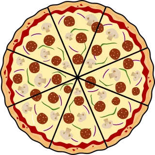 Pizza Food Slice Stickdatei