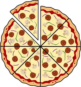 Pizza Food Slice Stickdatei