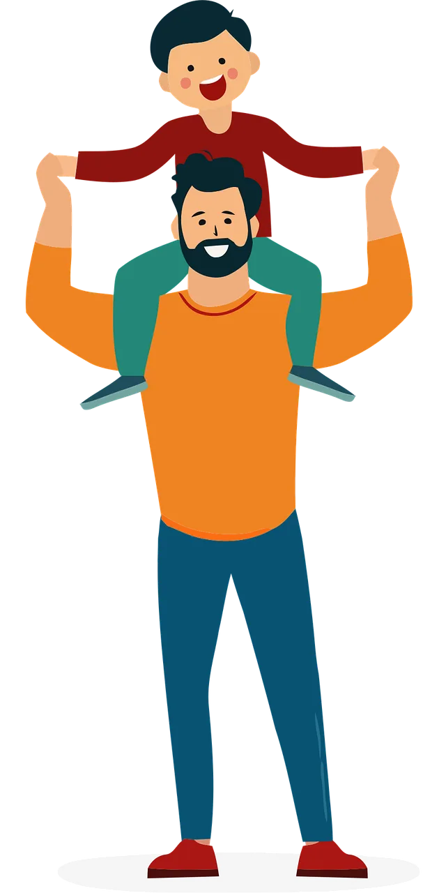 Father Son Shoulders Stickdatei – Herzen & Liebe