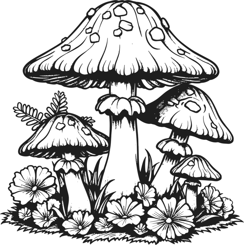 Ai generated Mushrooms Toadstools Stickdatei – Natur