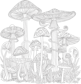 Ai generated Mushrooms Fungus Stickdatei