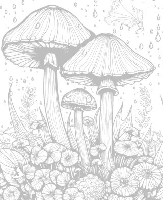 Ai generated Mushrooms Toadstools Stickdatei