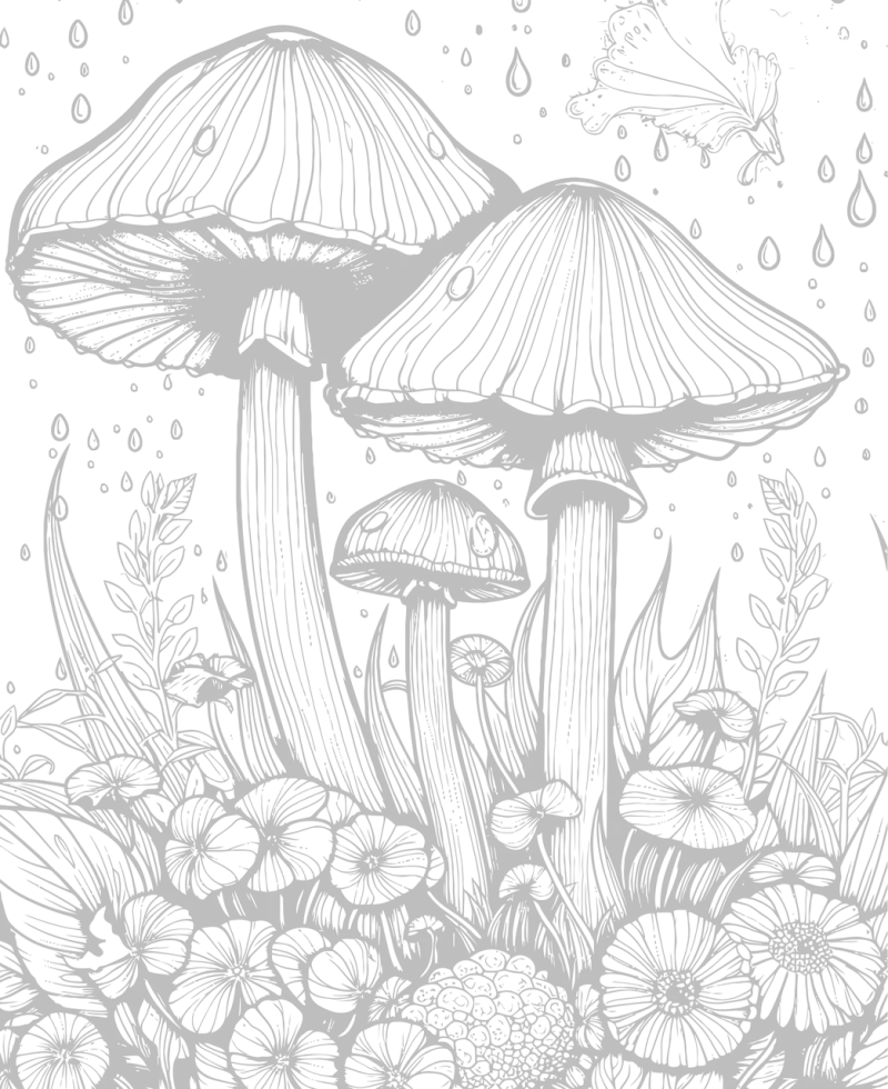 Ai generated Mushrooms Toadstools Stickdatei – Natur