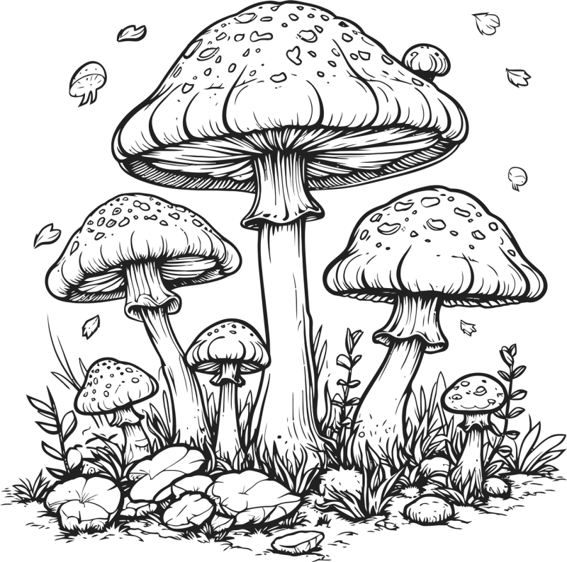 Ai generated Mushrooms Toadstools Stickdatei – Natur