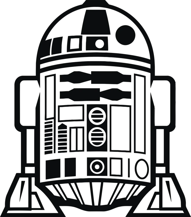 Ai generated Robot R2d2 Stickdatei – Kinder