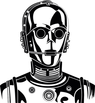 Ai generated Alien Robot Stickdatei