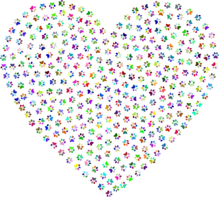 Paws Heart Love Stickdatei