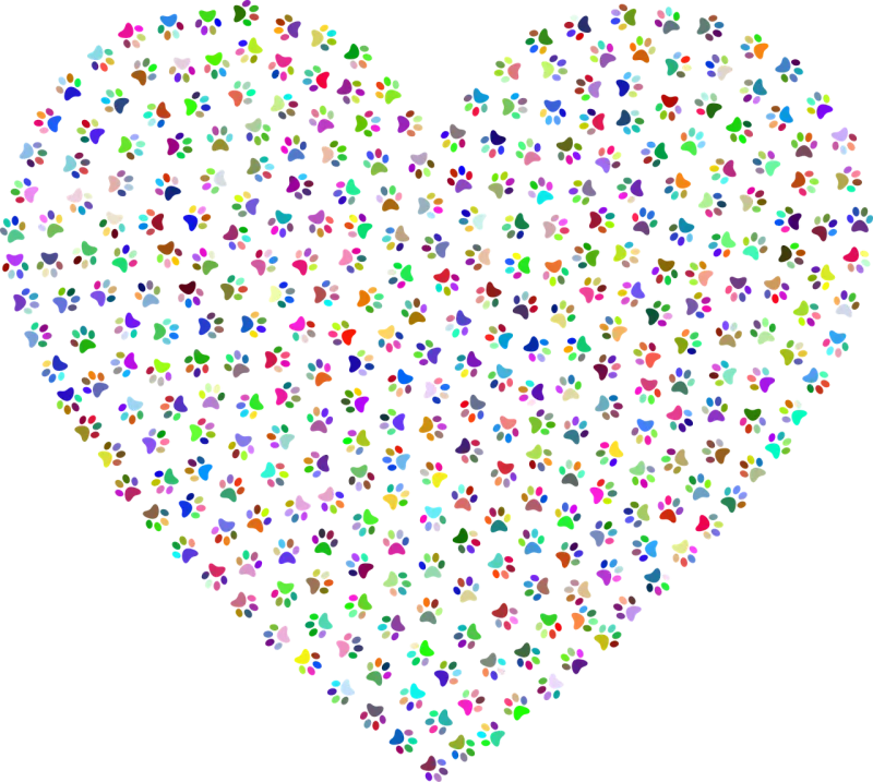 Paws Heart Love Stickdatei – Herzen & Liebe