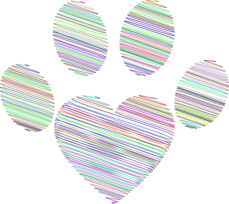 Paws Heart Love Stickdatei – Herzen & Liebe