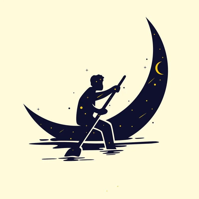 Moon Stars Paddle Stickdatei – Natur