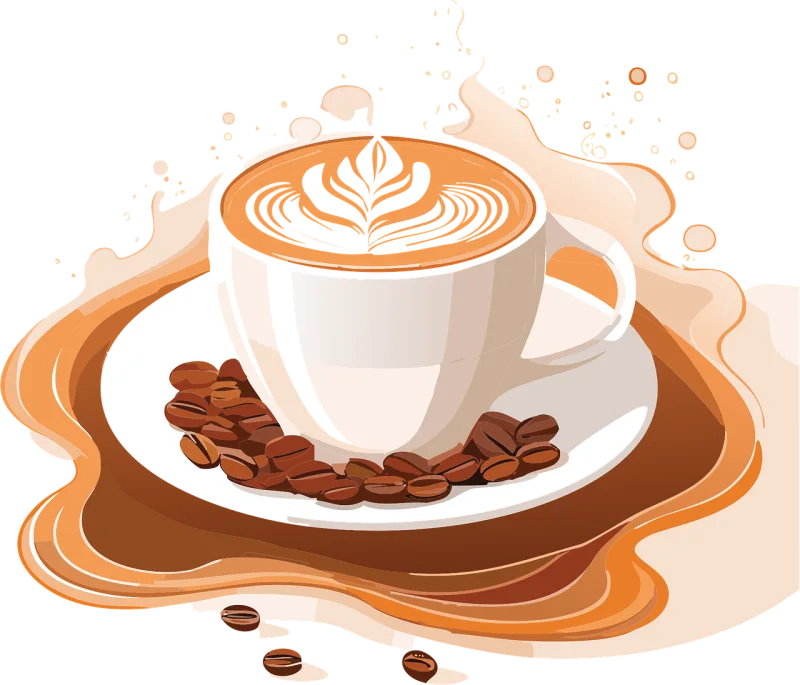 Ai generated Coffee Caffeine Stickdatei – Essen & Trinken