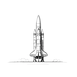 Ai generated Rocket Galaxy Stickdatei