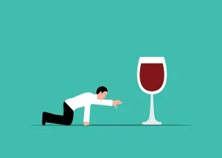 Alcohol Wine Addiction Stickdatei