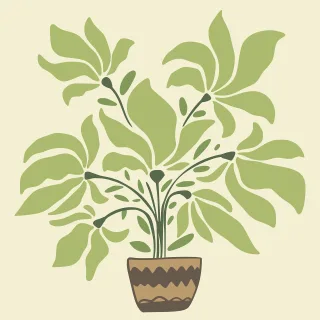 Botanical Potted plant Botanic Stickdatei