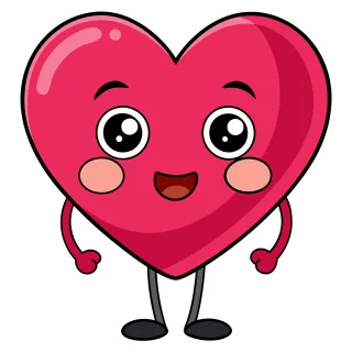 Ai generated Love Heart Stickdatei