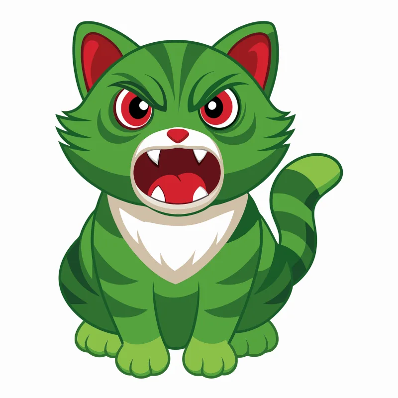 Ai generated Cat Cartoon Stickdatei – Tiere