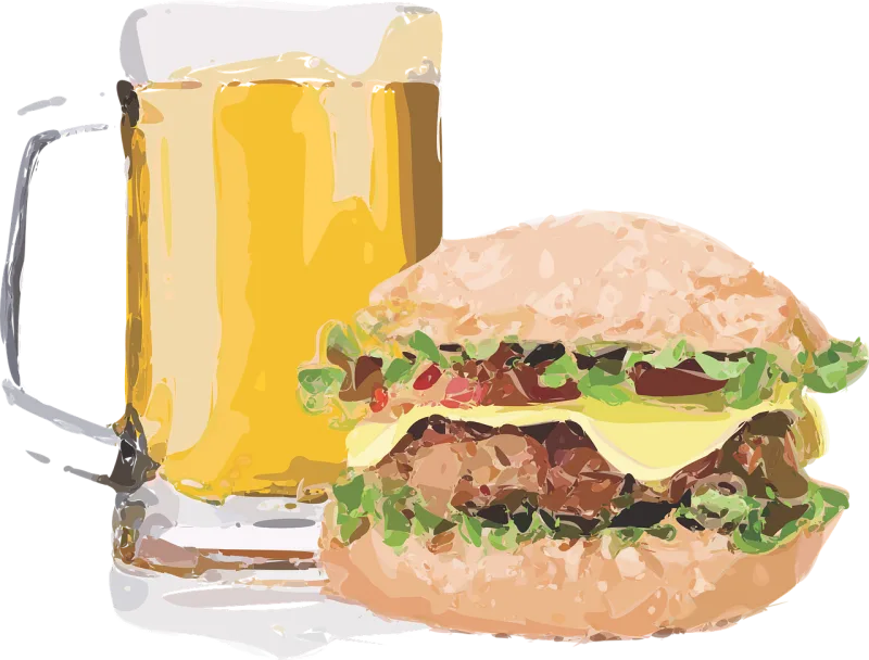 Burger Brew Beer Stickdatei – Essen & Trinken