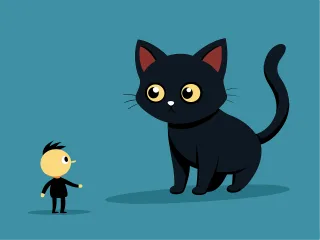 Ai generated Cat Black cat Stickdatei