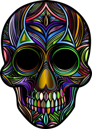 Skull Skeleton Bones Stickdatei – Kinder