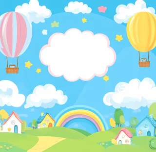 Ai generated Landscape Cartoon Stickdatei