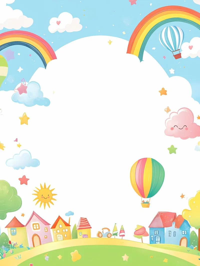 Ai generated Landscape Cartoon Stickdatei – Kinder