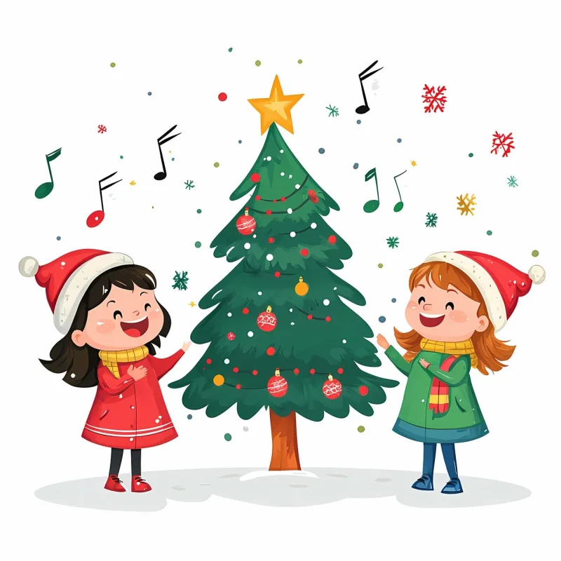 Ai generated Christmas Children Stickdatei – Weihnachten