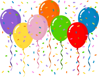 Balloons Confetti Festival Stickdatei