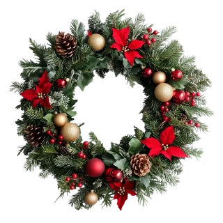 Ai generated Christmas Wreath Stickdatei – Weihnachten