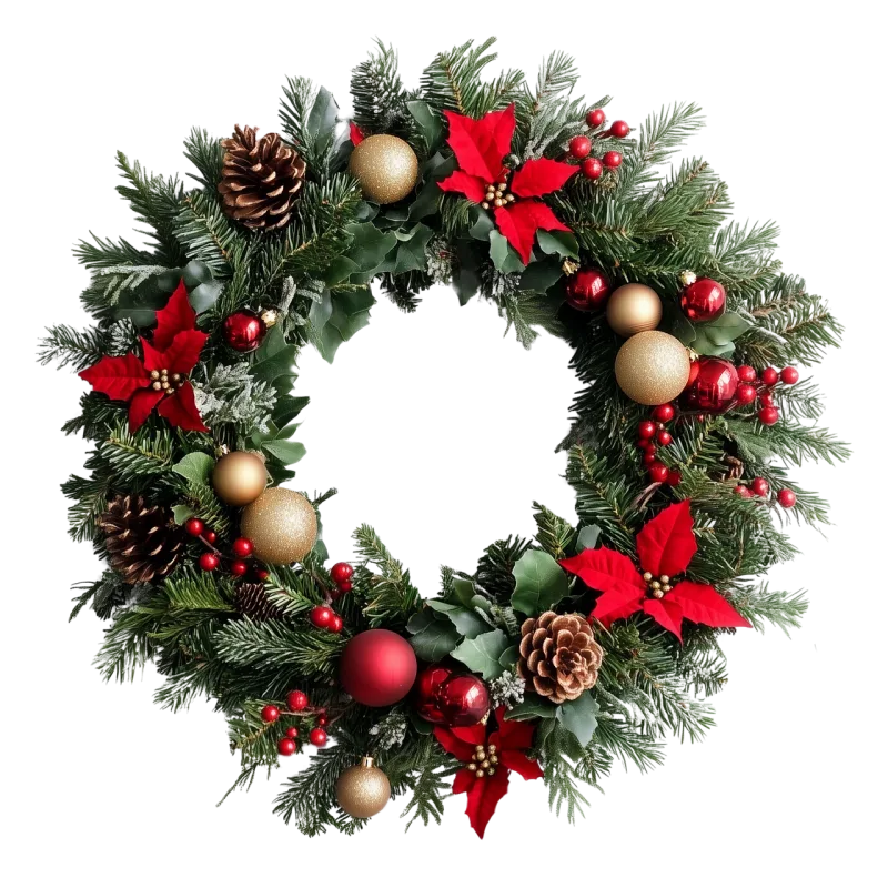 Ai generated Christmas Wreath Stickdatei – Weihnachten