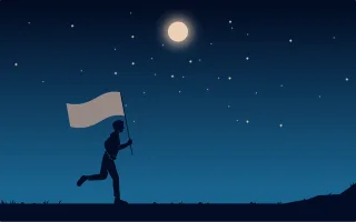 Flagbearer Running Man Stickdatei