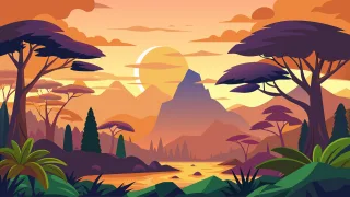 Ai generated Beautiful wallpaper Africa Stickdatei