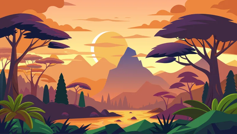 Ai generated Beautiful wallpaper Africa Stickdatei – Natur