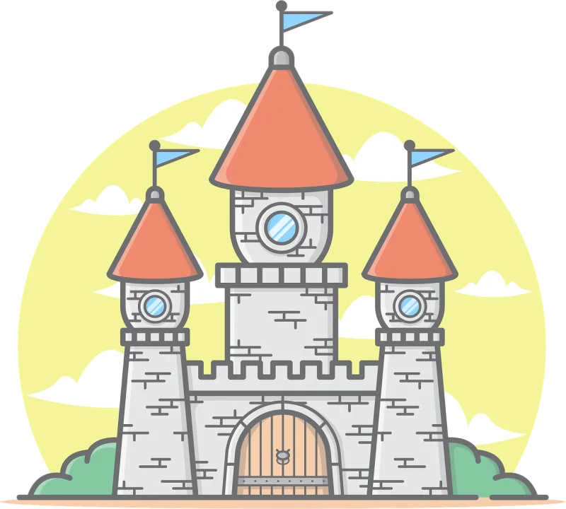 Castle Palace Kingdom Stickdatei – Kinder