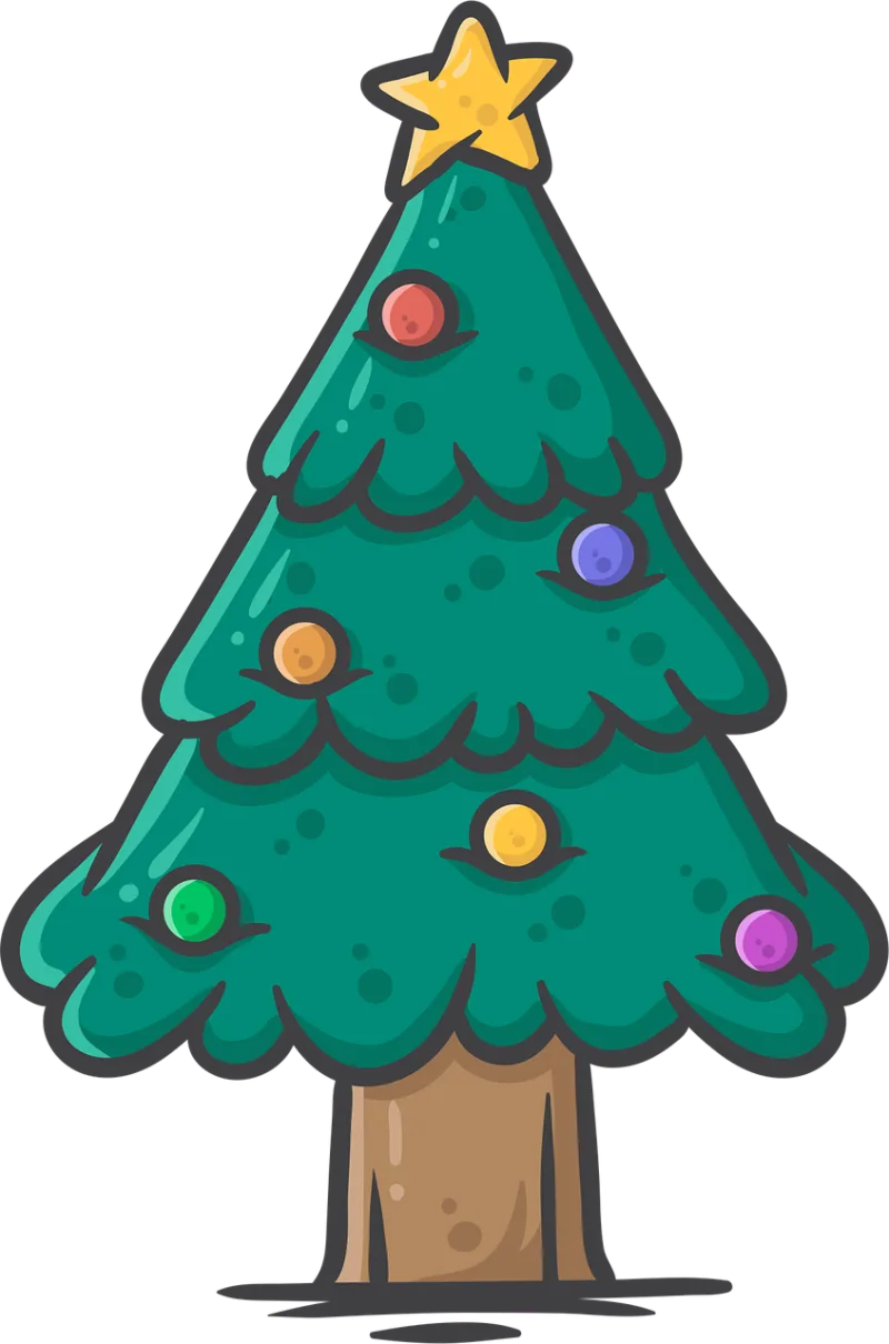 Christmas Tree Cartoon Stickdatei – Weihnachten
