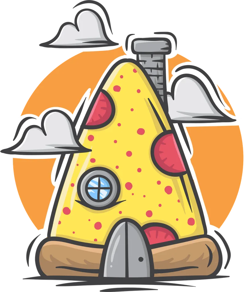 Pizza House Clouds Stickdatei – Essen & Trinken