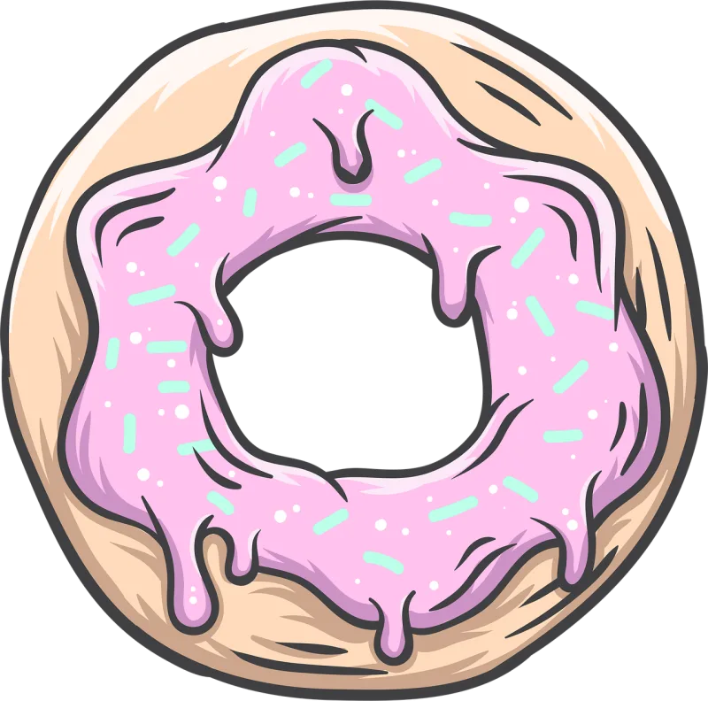 Donut Doughnut Food Stickdatei – Essen & Trinken