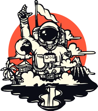 Astronaut Space Universe Stickdatei