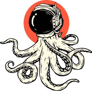 Octopus Ocean Astronaut Stickdatei – Kinder