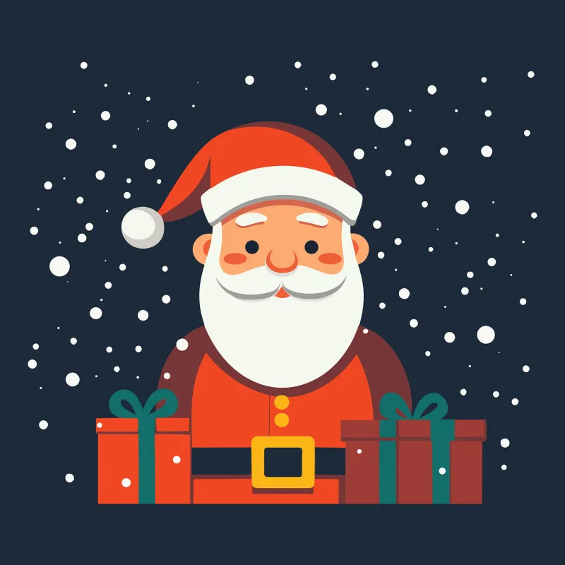 Santa Nature Background Stickdatei – Weihnachten
