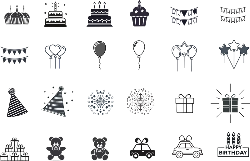 Party Celebration Celebrate Stickdatei – Essen & Trinken