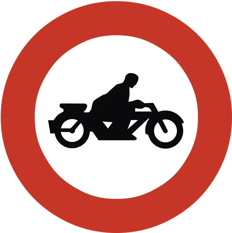 Ban Motorcycles Forbidden Stickdatei – Fahrzeuge