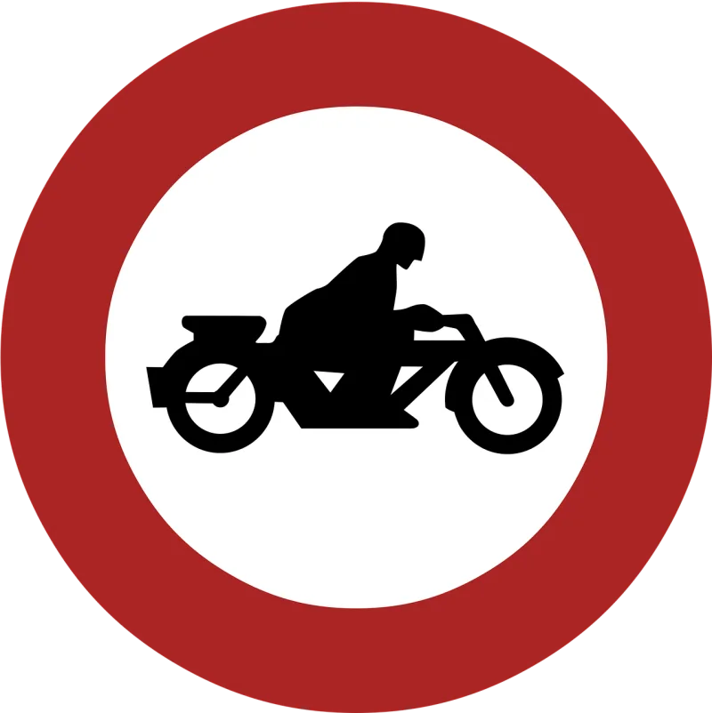 Ban Motorcycles Forbidden Stickdatei – Fahrzeuge