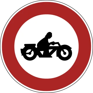 Ban Motorcycles Forbidden Stickdatei