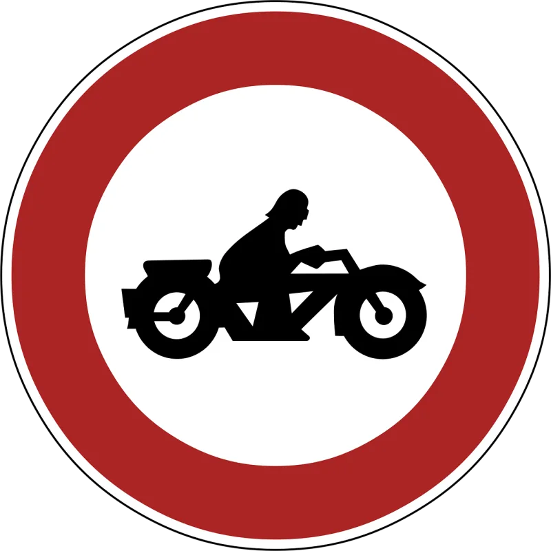 Ban Motorcycles Forbidden Stickdatei – Fahrzeuge