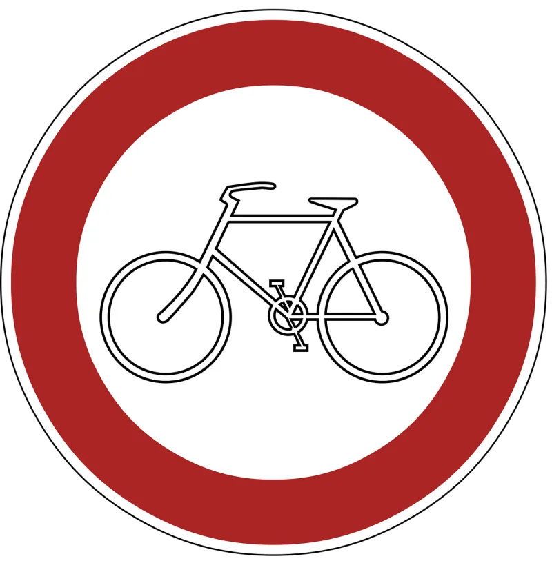 Ban Cyclists Warning Stickdatei – Fahrzeuge