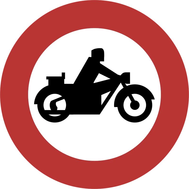 Motorcycles Restriction Prohibition Stickdatei – Fahrzeuge