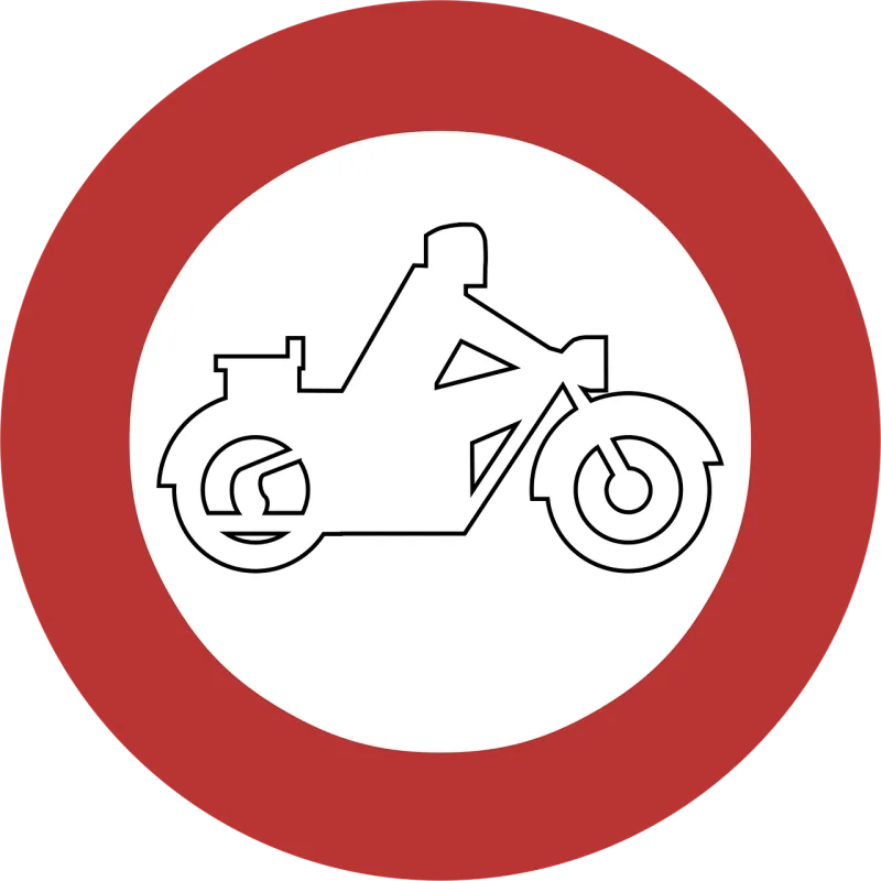 Motorcycle Restriction Prohibition Stickdatei – Fahrzeuge