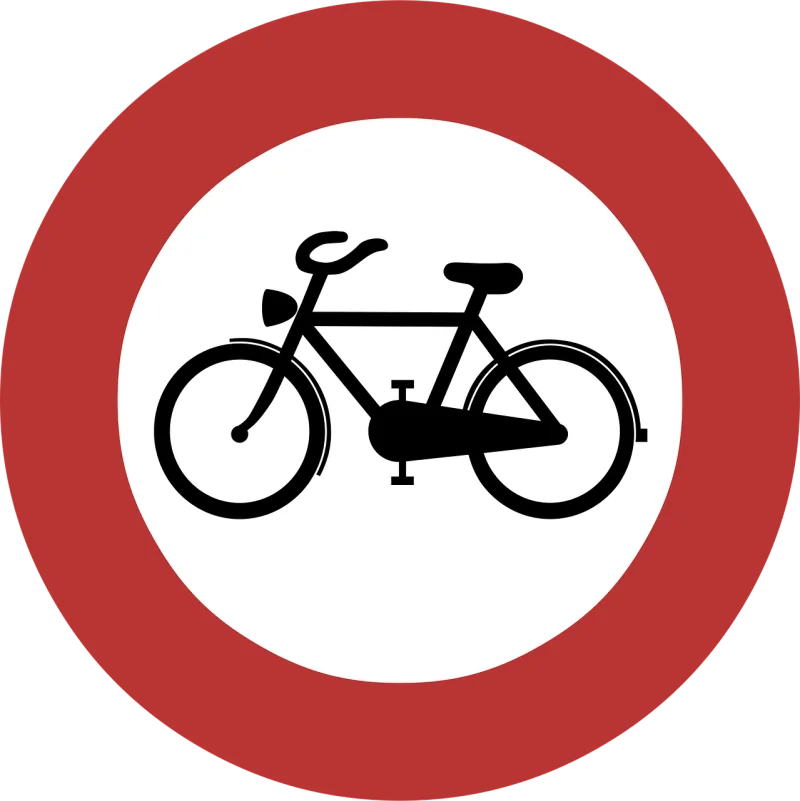 Bicycles Restriction Prohibition Stickdatei – Sport